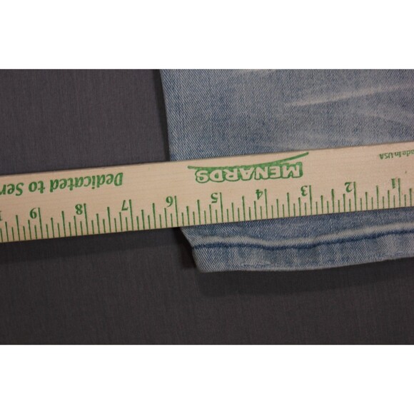 MOTIVE DENIM JEANS Blue Skull Graphic Rhinestone Print Stretch Tag 32X32 (32X31) - Picture 11 of 15